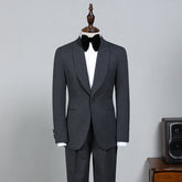 Nelson All Black One Button Slim Fit Groom’s Wedding Suit